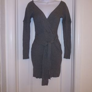 Pretty Little Things Front Tie V Neck Wrap Dress